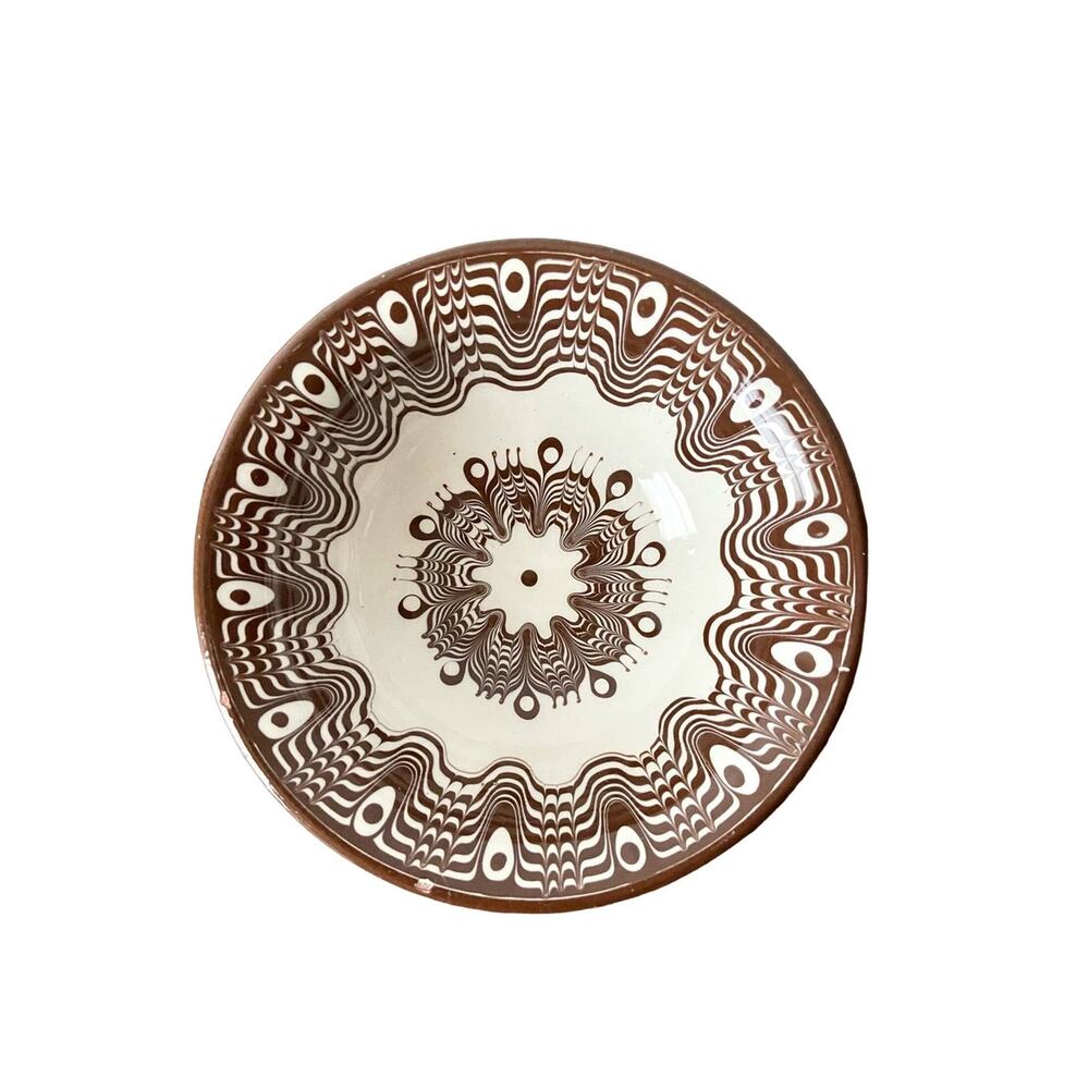 Handmade Cream And Chocolate Bowl